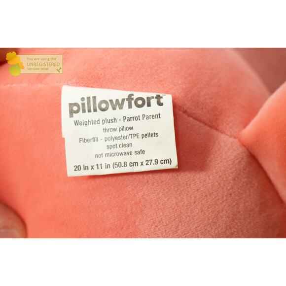 Pillowfort Parrot and Baby Weighted Plush Kids' Throw Pillow Pink (Marks) - Picture 6 of 8